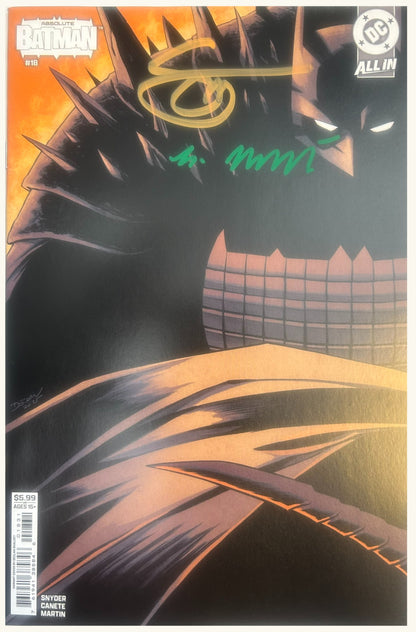 ✏️ ABSOLUTE BATMAN #18 CVR C - 2X SIGNED BY CANETE & SNYDER W/COA'S