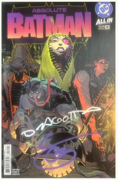 ✏️ ABSOLUTE BATMAN #18 CVR A - 2X SIGNED BY DRAGOTTA & SNYDER W/COA'S