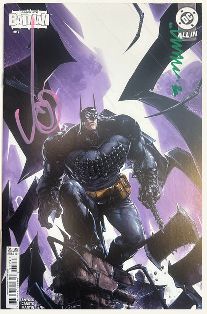 ✏️ ABSOLUTE BATMAN #17 CVR B - 2X SIGNED BY CANETE & SNYDER W/COA'S