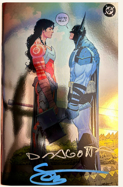 ✏️ ABSOLUTE BATMAN #16 2ND PRINT CVR B FOIL - 2X SIGNED BY DRAGOTTA & SNYDER W/COA'S