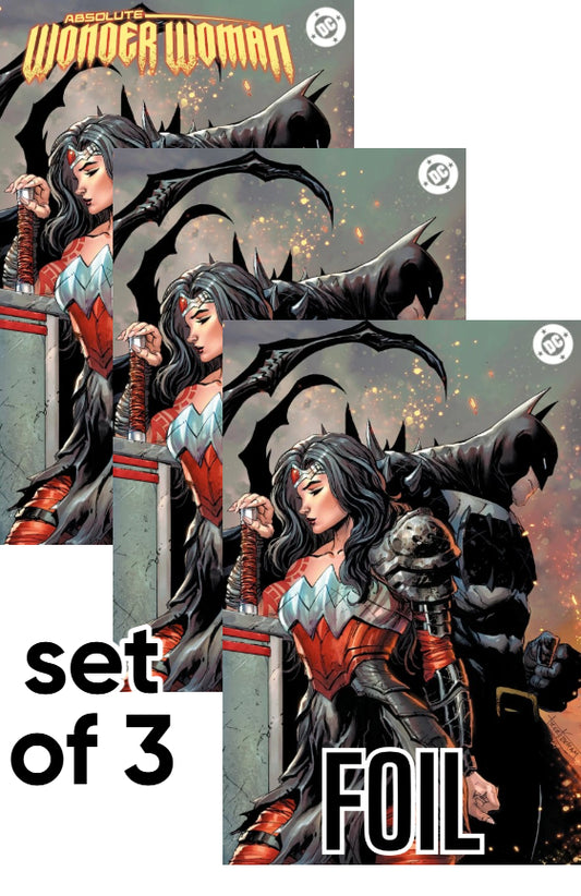 ⭐ ABSOLUTE WONDER WOMAN #15 Kirkham - TRADE, VIRGIN & FOIL EXCLUSIVE- Set OF 3