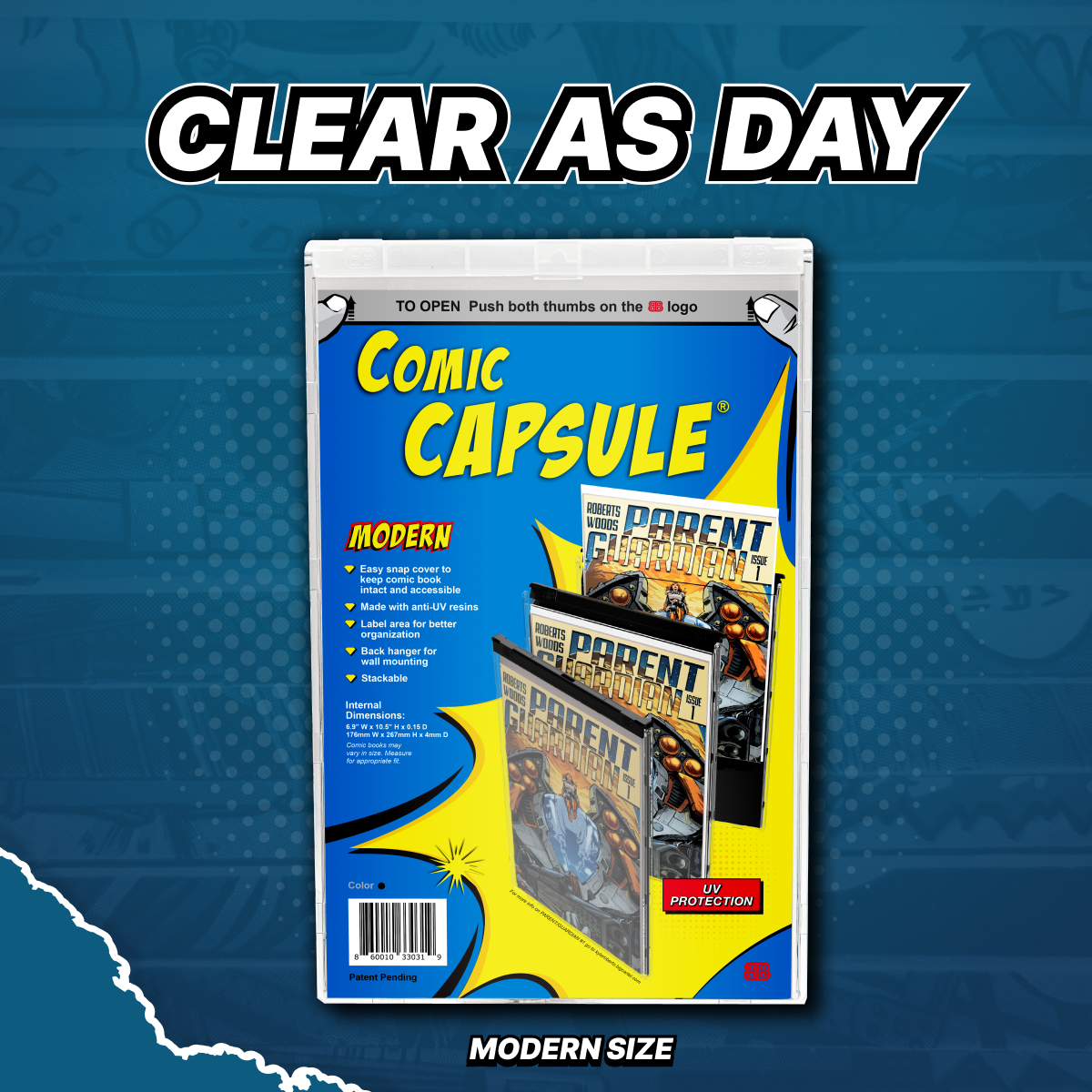 Clear Modern Size ComicCapsule