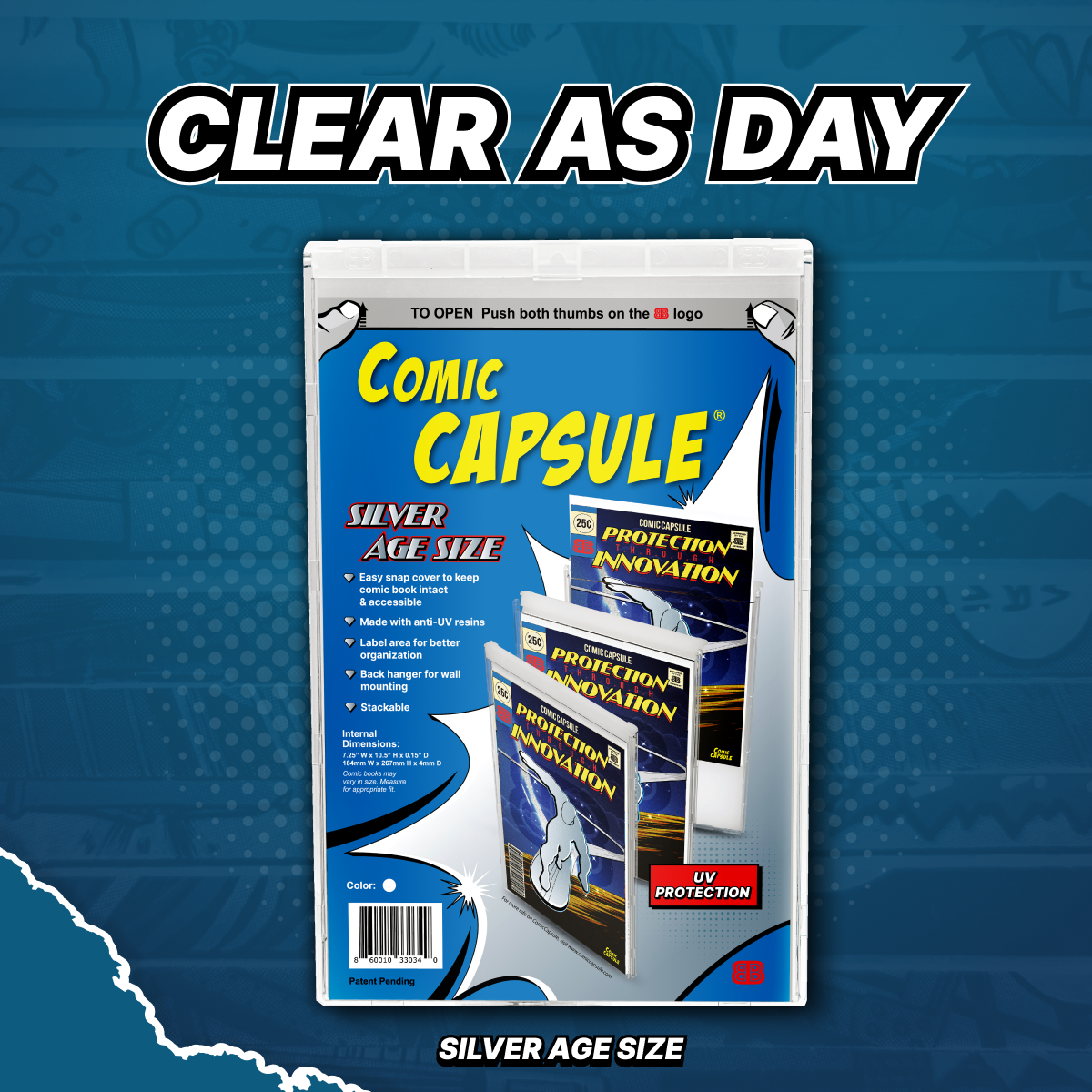 Clear SILVER Age Size ComicCapsule