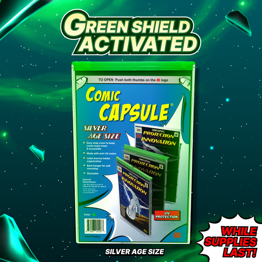 Green SILVER Age Size ComicCapsule