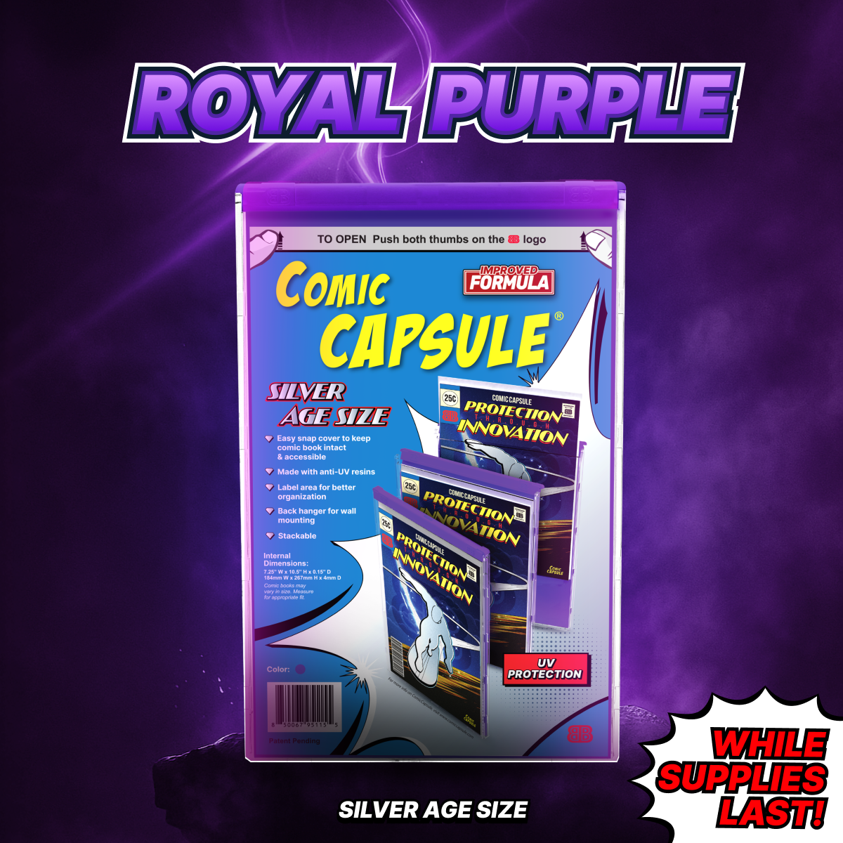 Purple SILVER Age Size ComicCapsule
