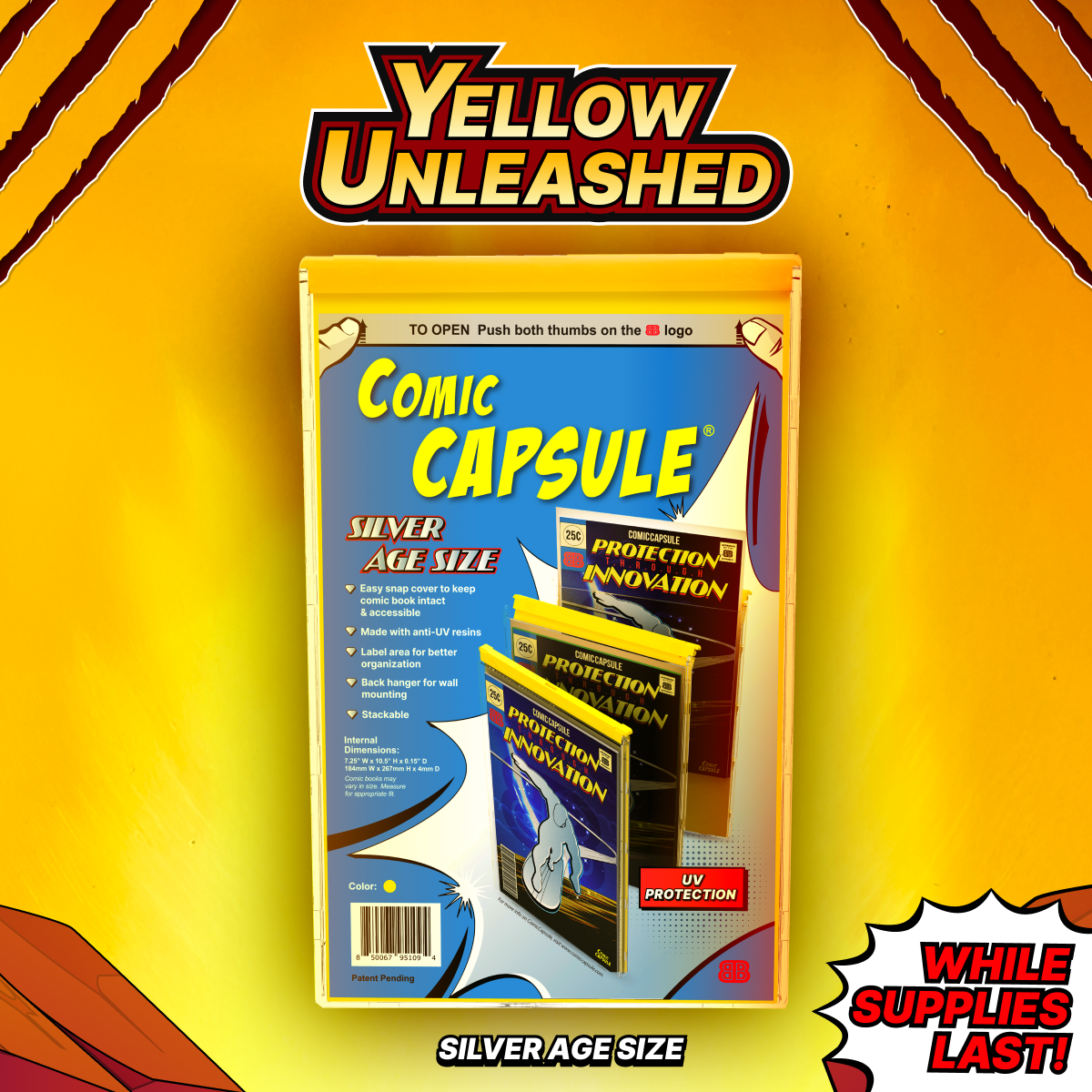 Yellow SILVER Age Size ComicCapsule